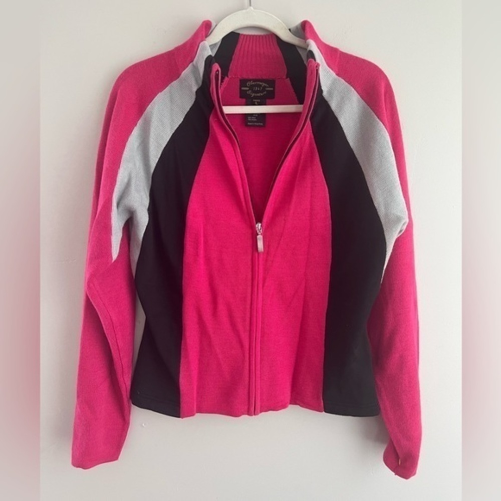 Obermeyer vintage full zip knit ski winter sweater